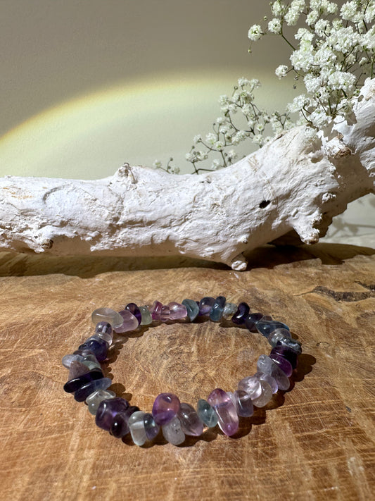 Splitsteen armband fluoriet - Gemstone Dreams