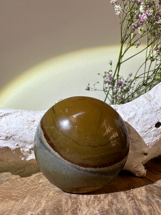 Oceaan jaspis palmsteen rond - Gemstone Dreams